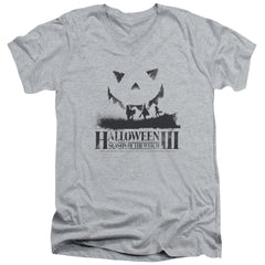 Halloween III Silhouette Men's 30/1 Cotton Slim V-Neck T-Shirt