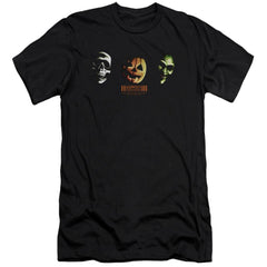 Halloween III Three Masks Men's Ultra-Soft 30/1 Cotton Slim Short-Sleeve T-Shirt