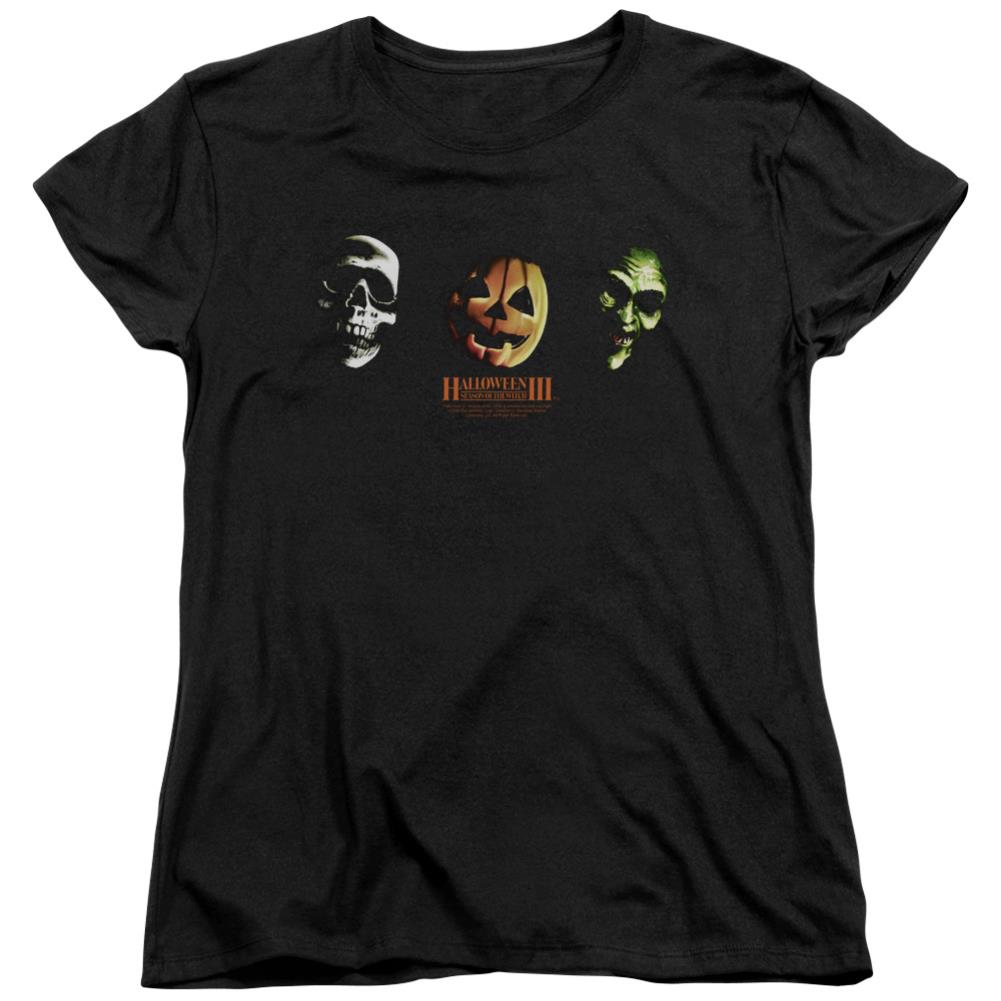 Halloween III Three Masks Women's 18/1 Cotton Short-Sleeve T-Shirt