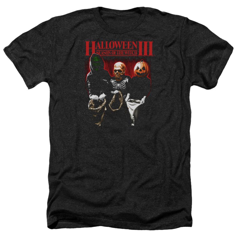 Halloween III Trick Or Treat Men's 30/1 Heather 60 40 Poly Short-Sleeve T-Shirt