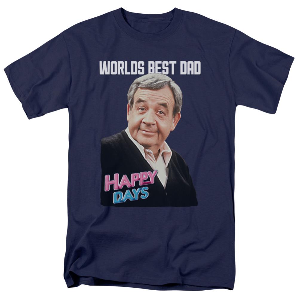 Happy Days Best Dad Men's 18/1 Cotton Short-Sleeve T-Shirt