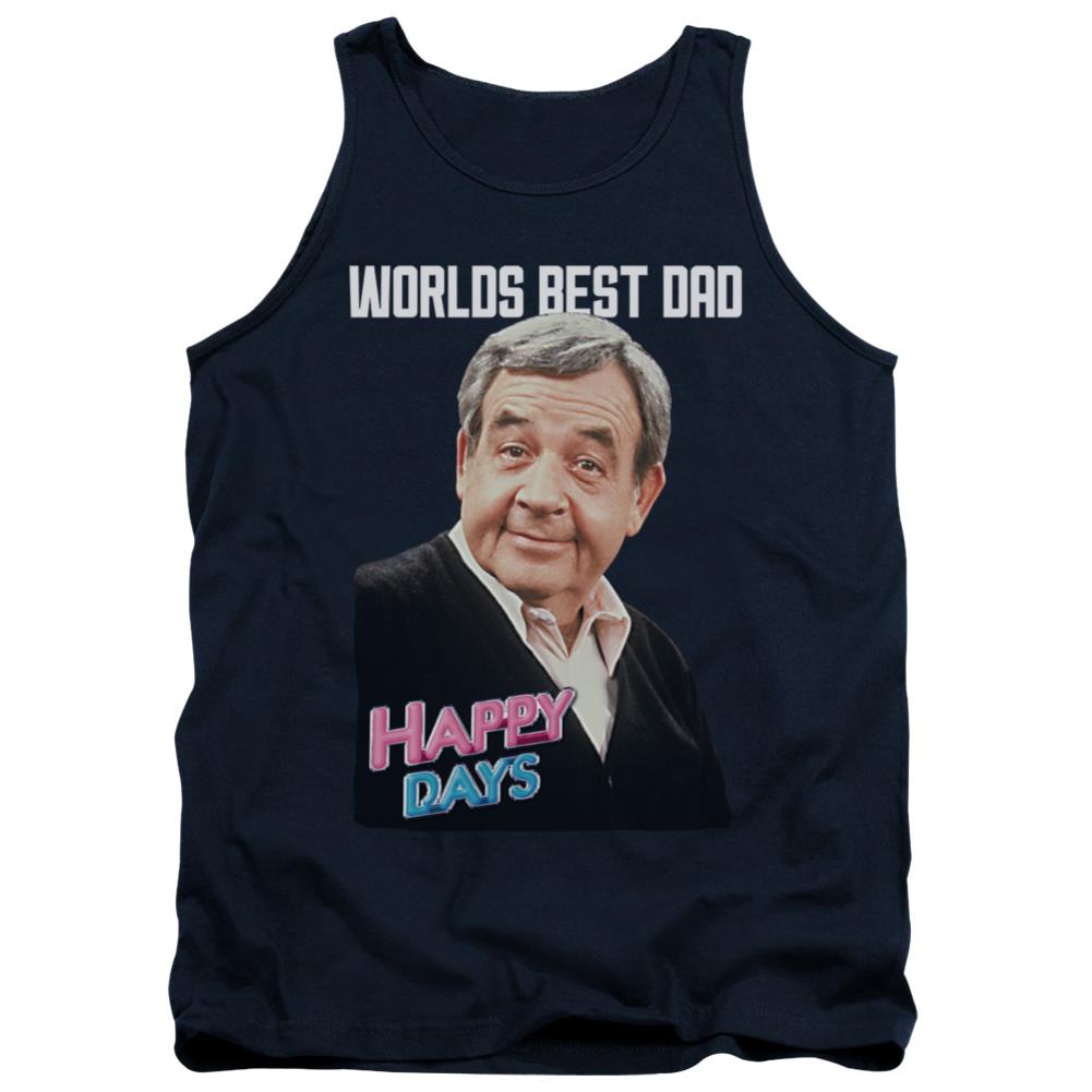 Happy Days Best Dad Men's 18/1 Cotton Tank Top