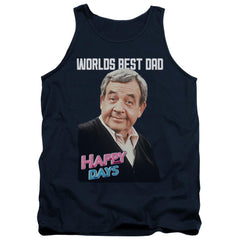 Happy Days Best Dad Men's 18/1 Cotton Tank Top