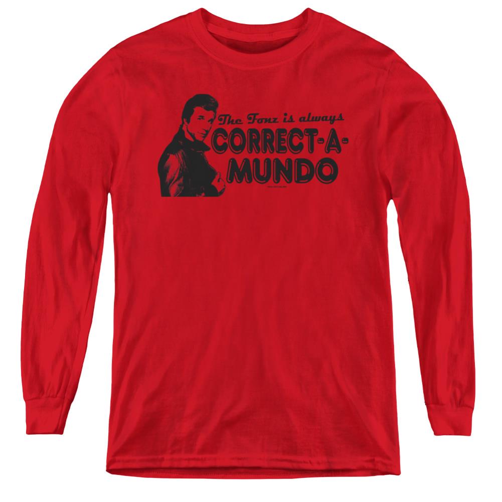 Happy Days Correct A Mundo Youth Long-Sleeve T-Shirt