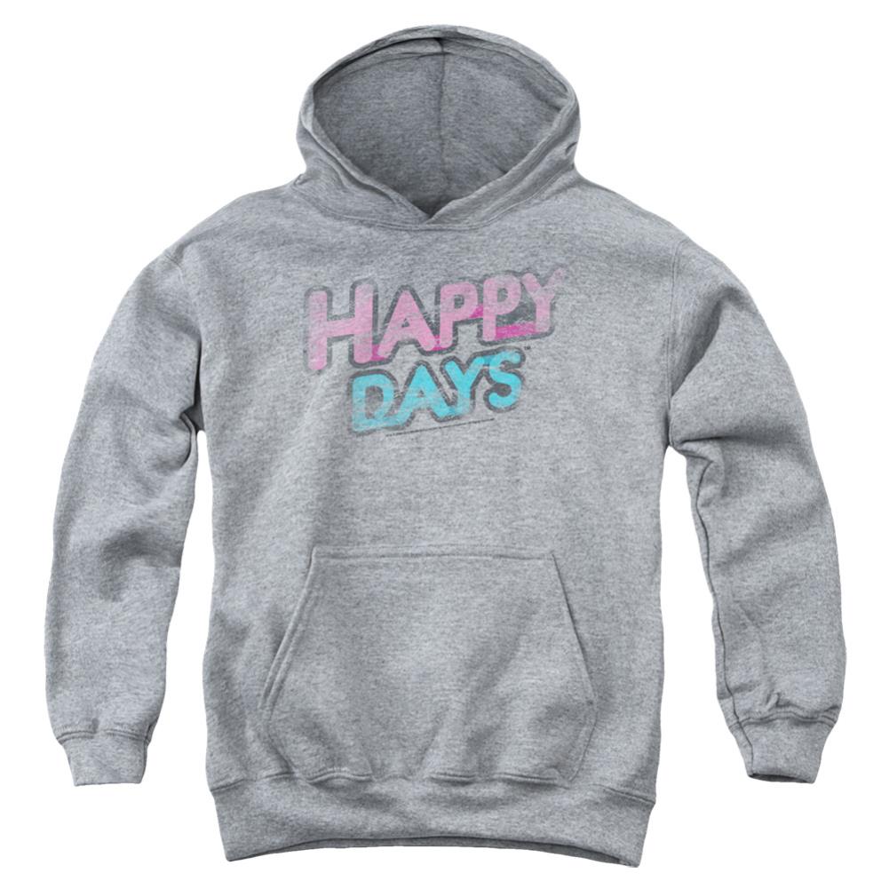 Happy Days Distressed Youth Cotton Poly Pull-Over Hoodie