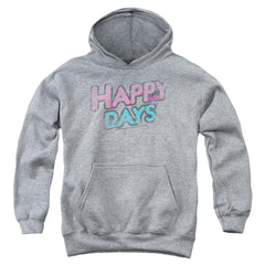 Happy Days Distressed Youth Cotton Poly Pull-Over Hoodie