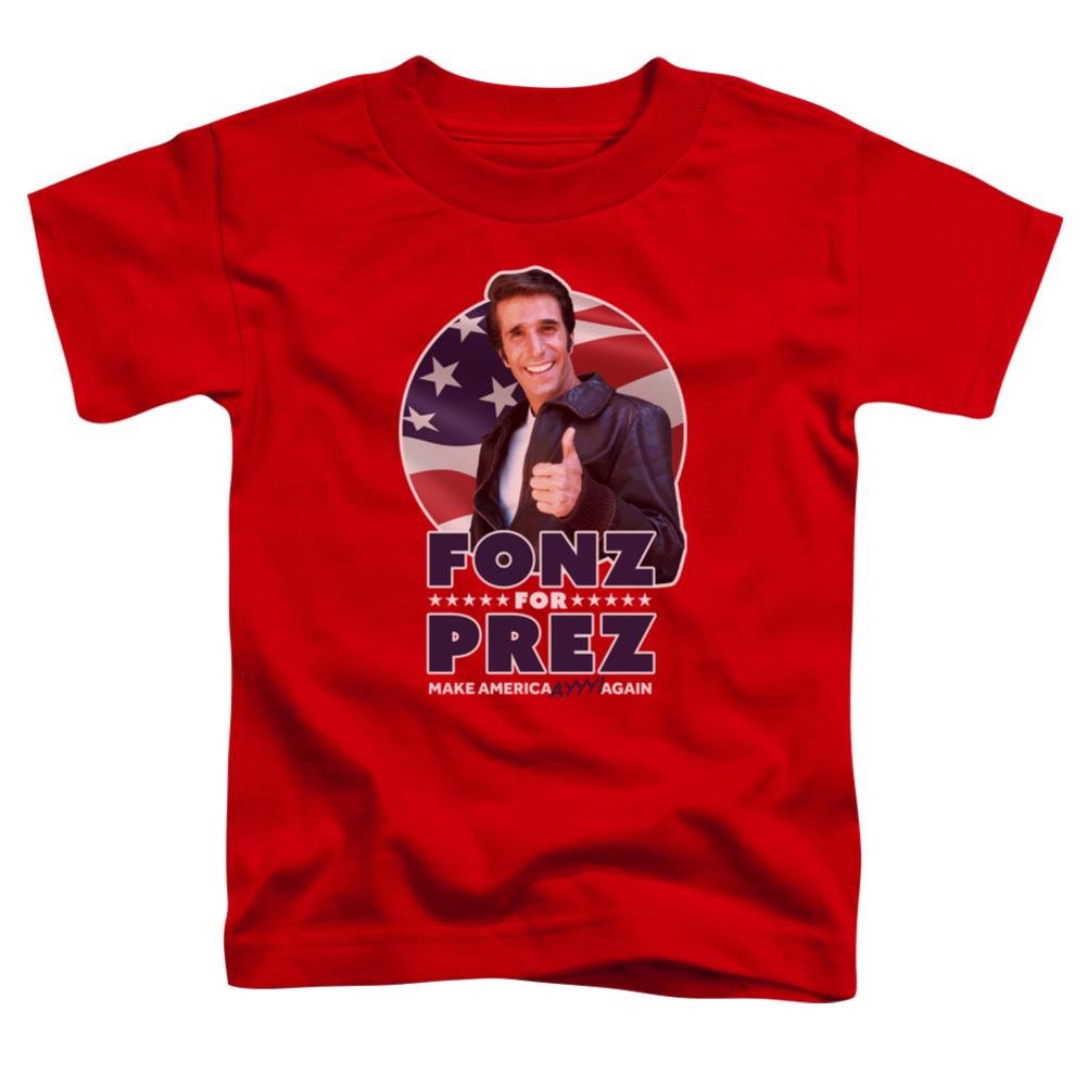 Happy Days Fonz For Prez Toddler 18/1 Cotton Short-Sleeve T-Shirt