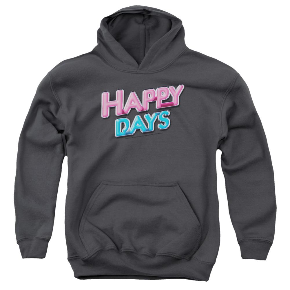 Happy Days Happy Days Logo Youth Cotton Poly Pull-Over Hoodie