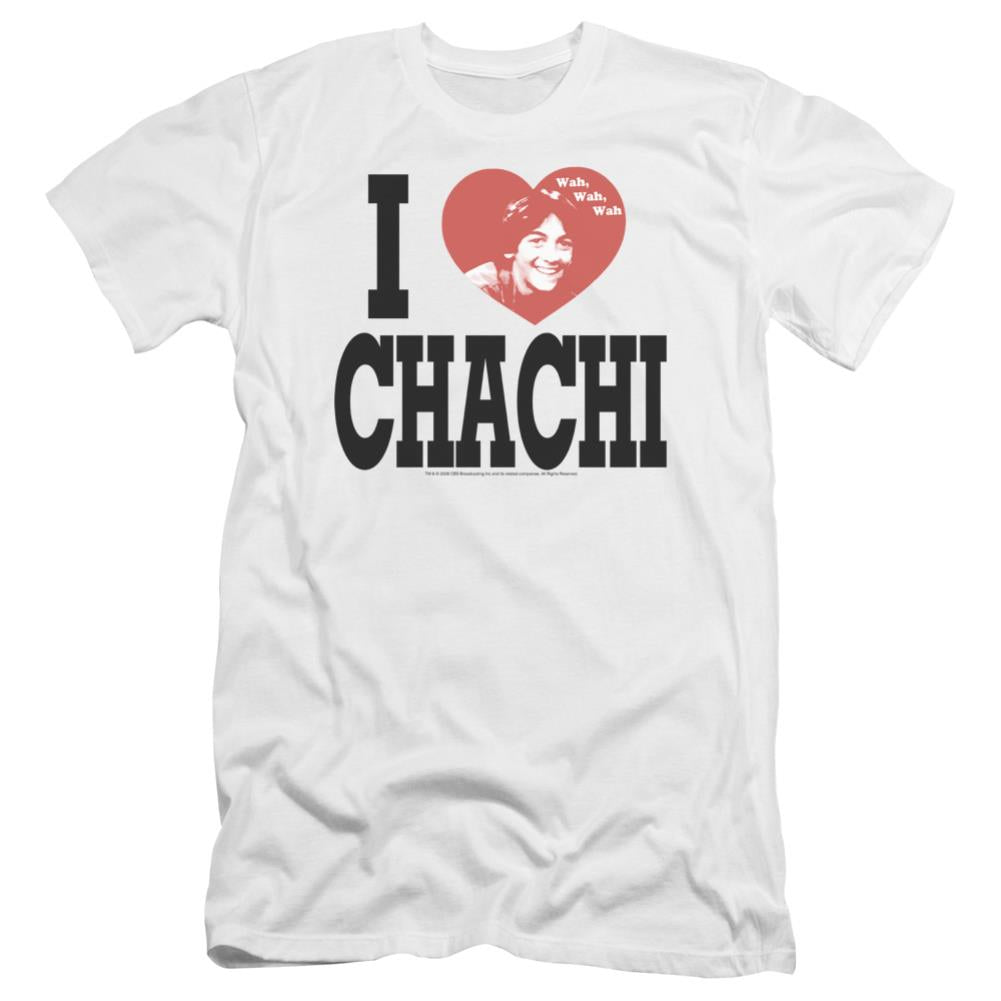Happy Days I Heart Chachi Men's Ultra-Soft 30/1 Cotton Slim Short-Sleeve T-Shirt
