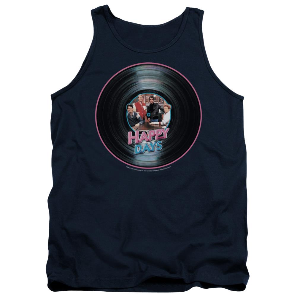 Happy Days On The Record Men's 18/1 Cotton Tank Top