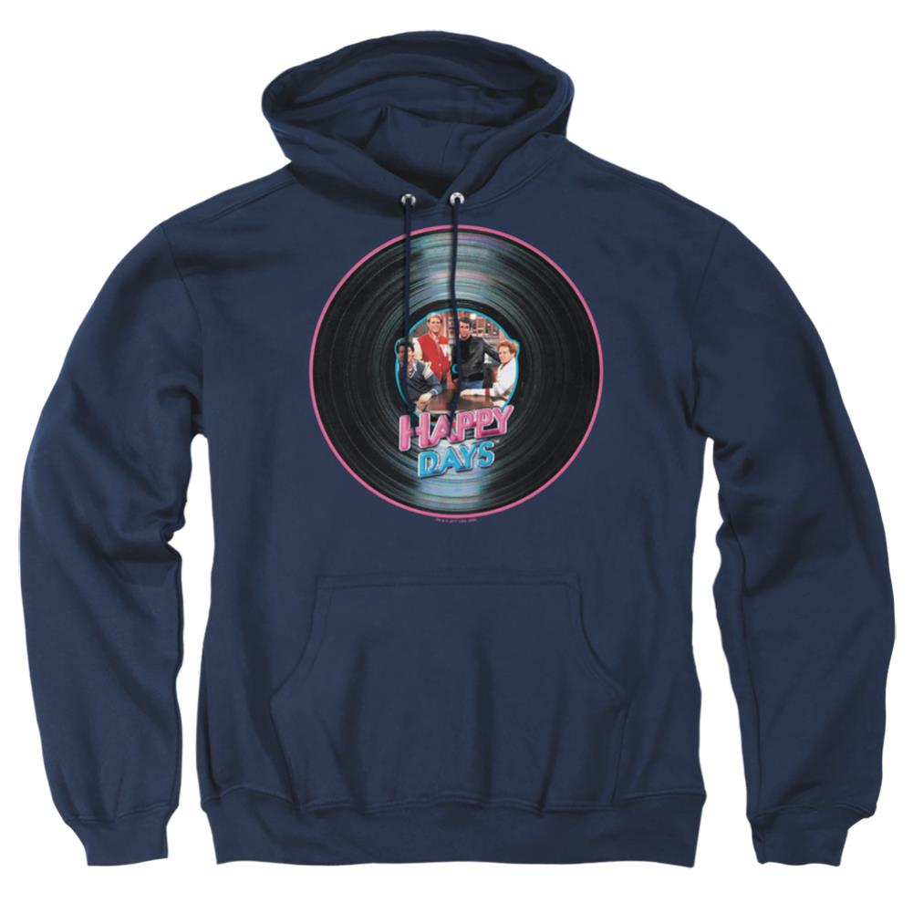 Happy Days On The Record Men's Pull-Over 75 25 Poly Hoodie