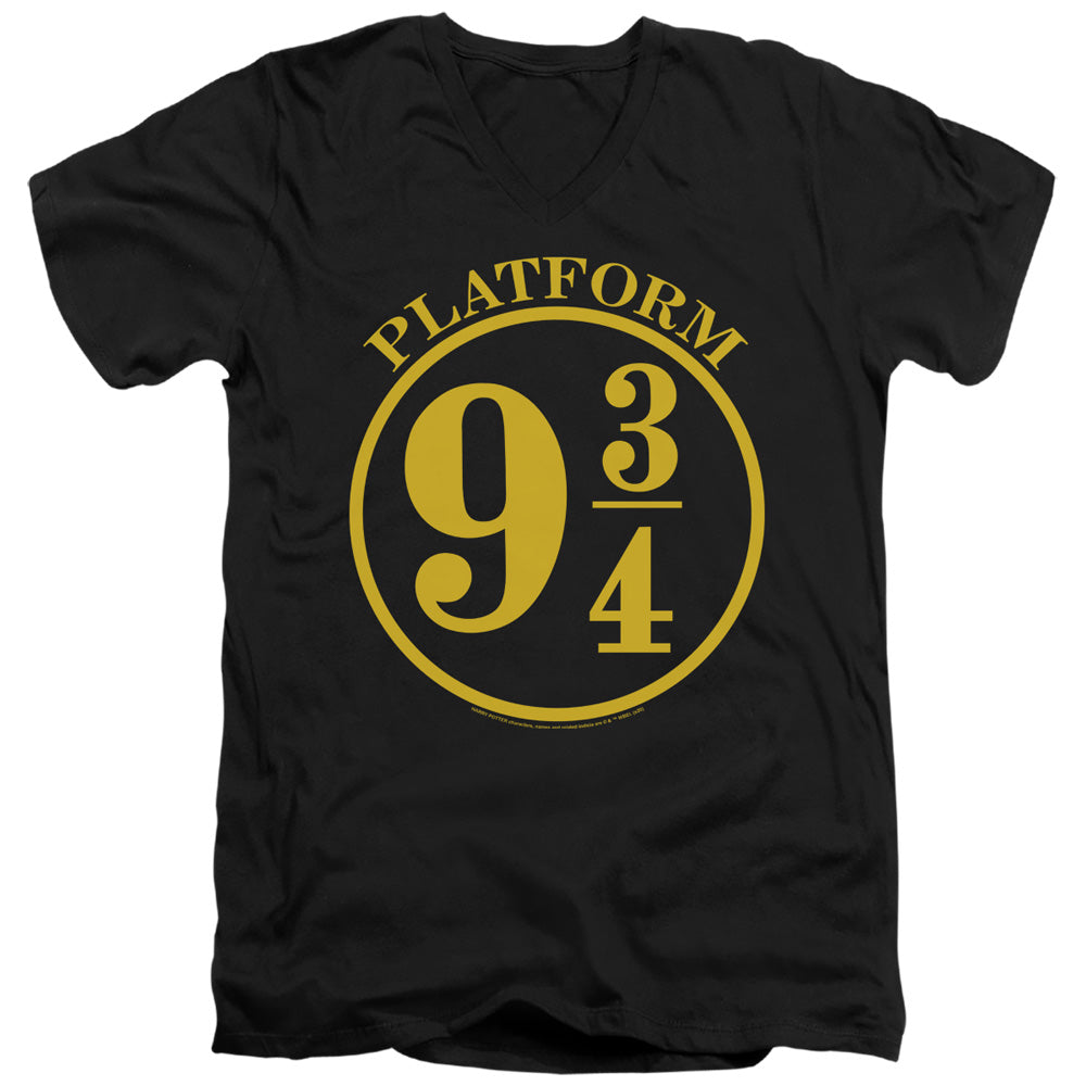 Harry Potter 9 3/4 Men's 30/1 Cotton Slim V-Neck T-Shirt