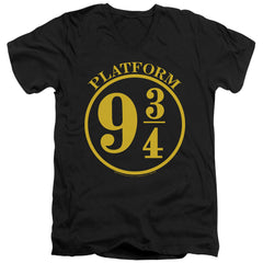 Harry Potter 9 3/4 Men's 30/1 Cotton Slim V-Neck T-Shirt