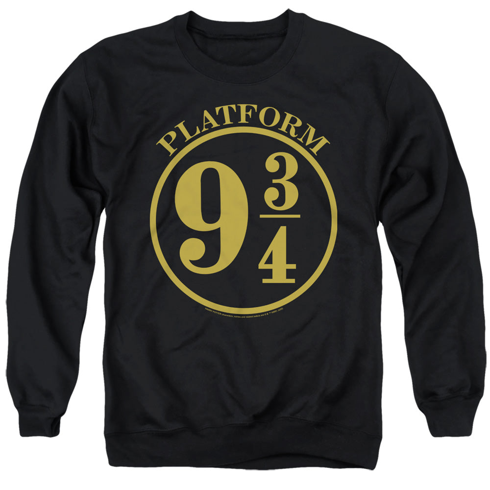 Harry Potter 9 3/4 Men's Crewneck 50 50 Poly Long-Sleeve T-Shirt
