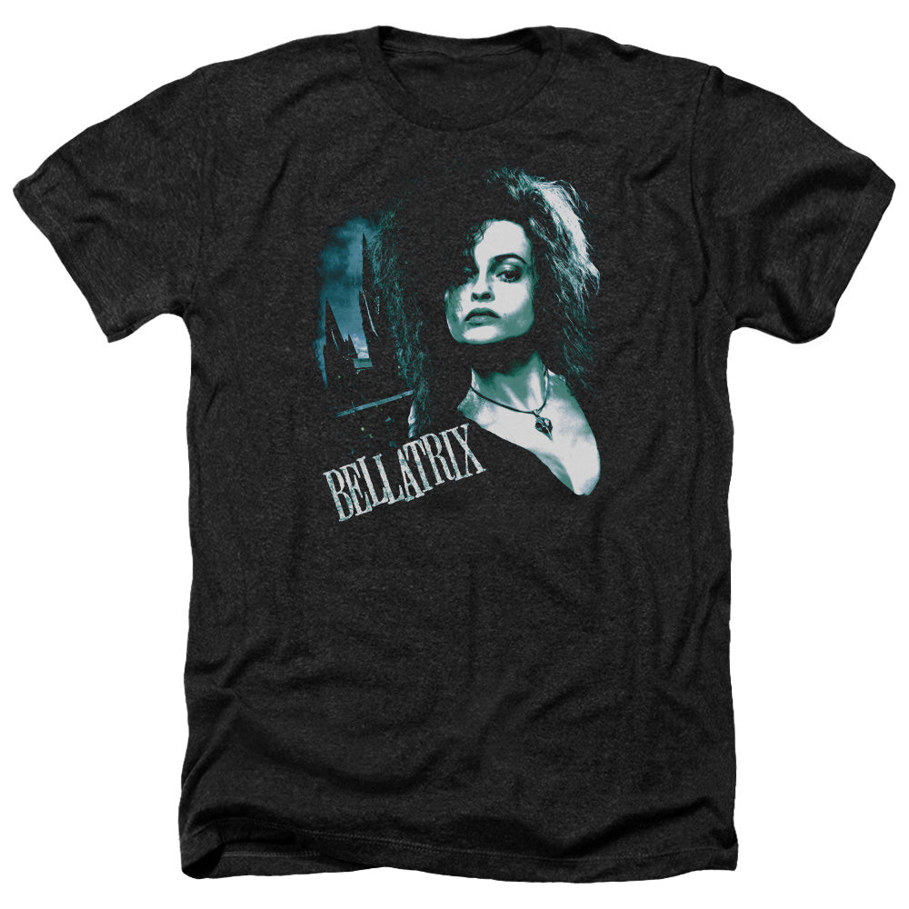 Harry Potter Bellatrix Closeup Men's 30/1 Heather 60 40 Poly Short-Sleeve T-Shirt