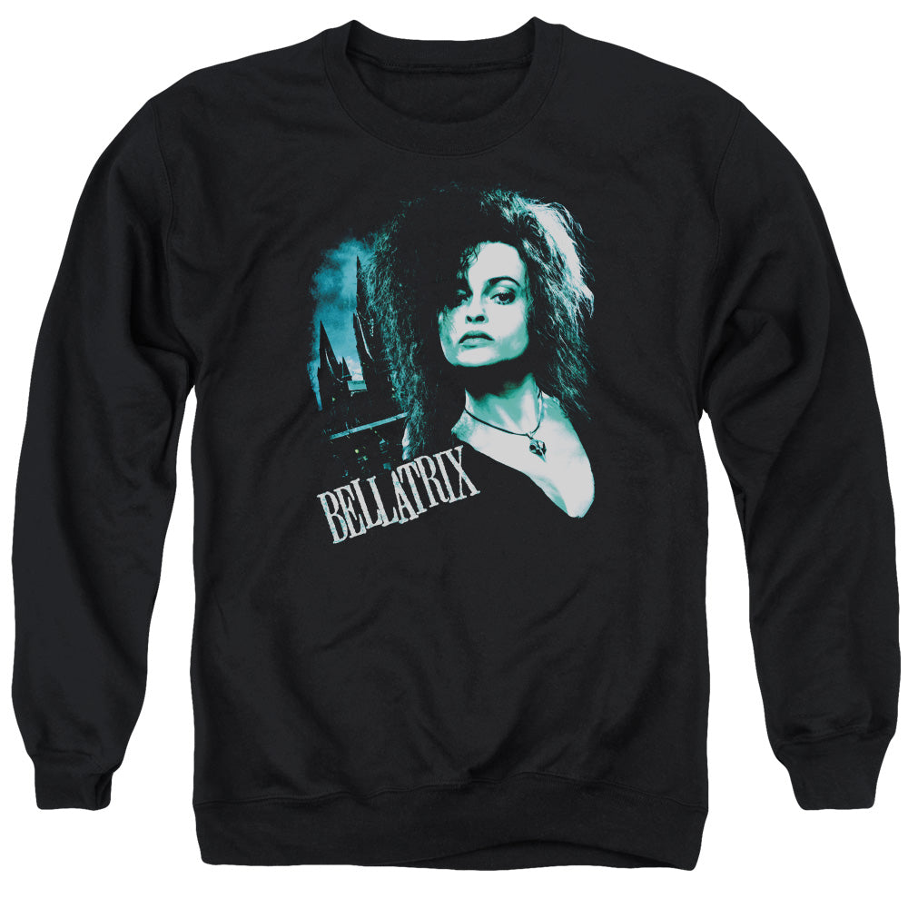 Harry Potter Bellatrix Closeup Men's Crewneck 50 50 Poly Long-Sleeve T-Shirt
