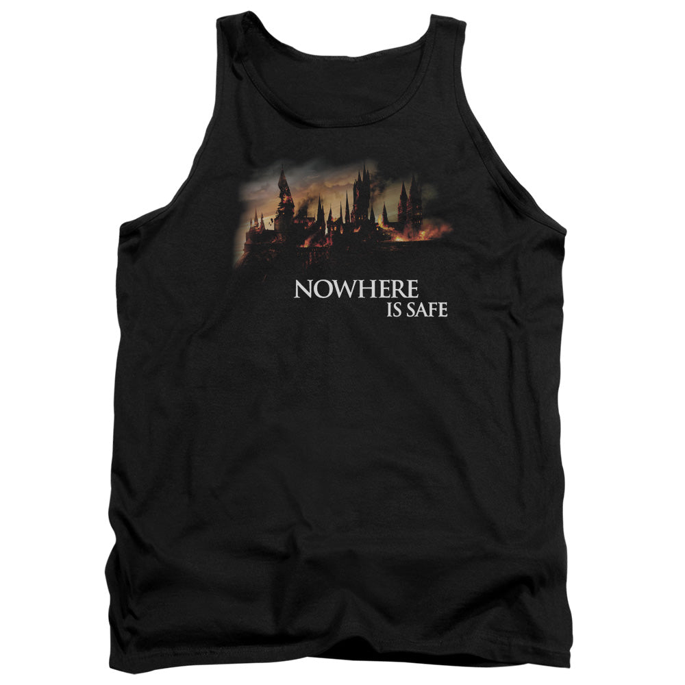 Harry Potter Burning Hogwarts Men's 18/1 Cotton Tank Top