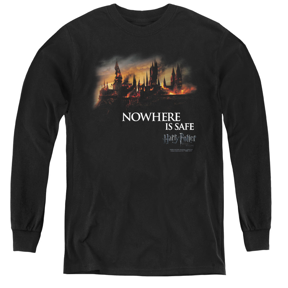 Harry Potter Burning Hogwarts Youth Long-Sleeve T-Shirt