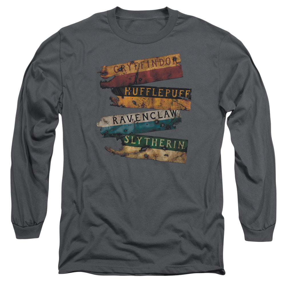 Harry Potter Burnt Banners Men's 18/1 Cotton Long-Sleeve T-Shirt