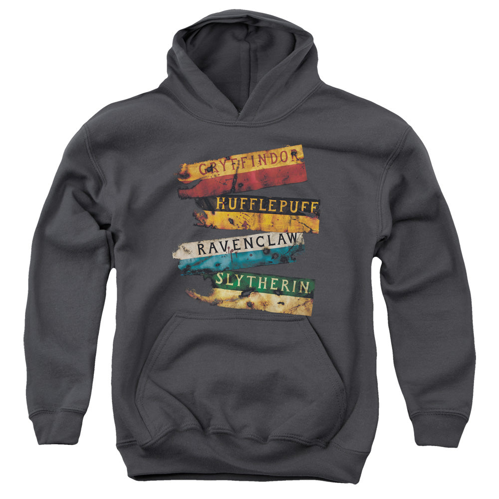 Harry Potter Burnt Banners Youth Cotton Poly Pull-Over Hoodie
