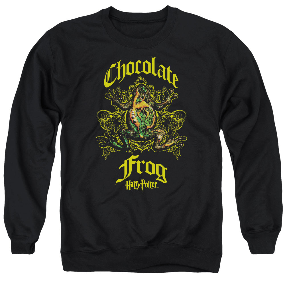 Harry Potter Chocolate Frog Men's Crewneck 50 50 Poly Long-Sleeve T-Shirt