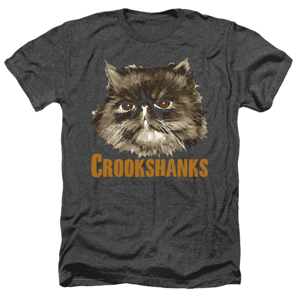 Harry Potter Crookshanks Men's 30/1 Heather 60 40 Poly Short-Sleeve T-Shirt