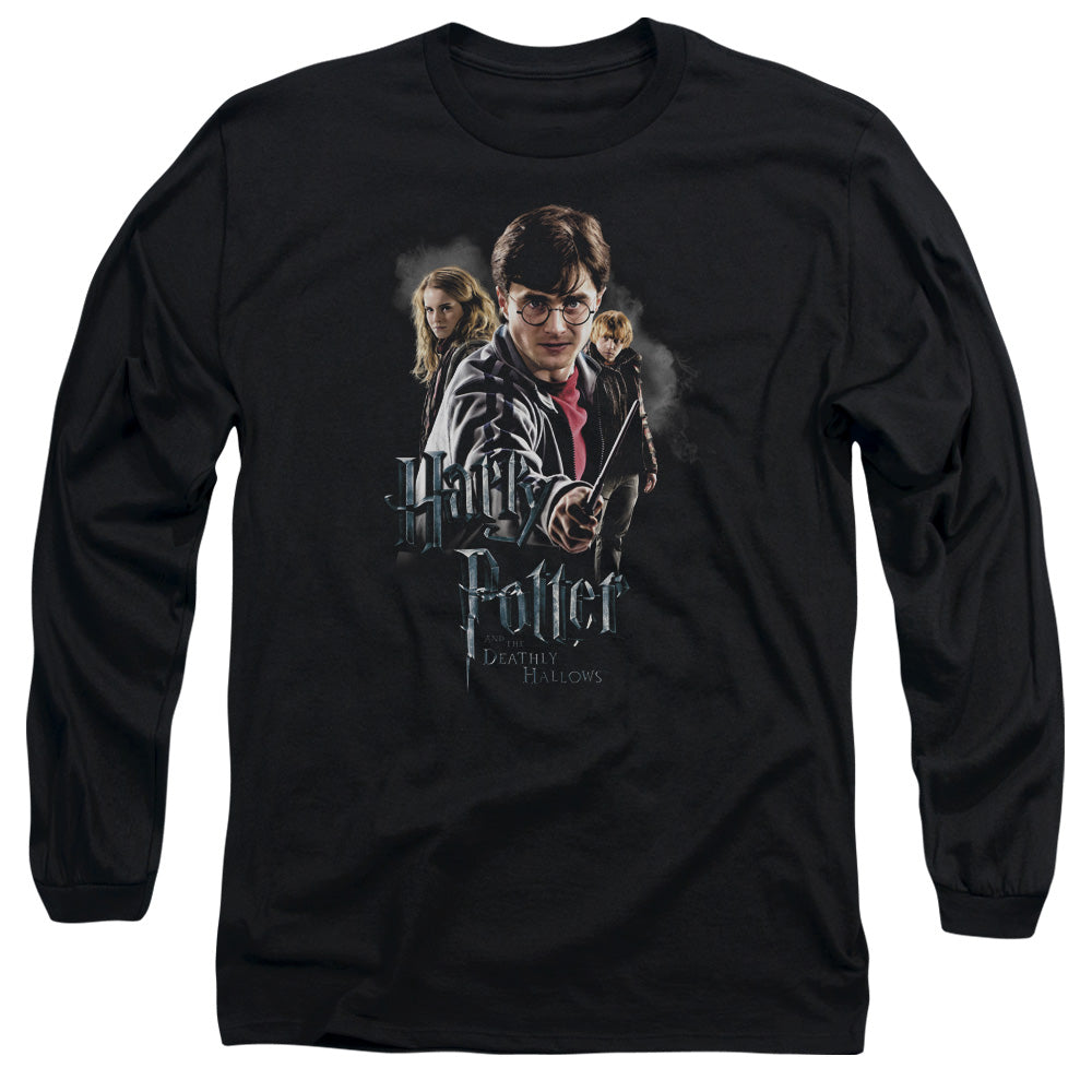 Harry Potter Deathly Hollows Cast Men's 18/1 Cotton Long-Sleeve T-Shirt