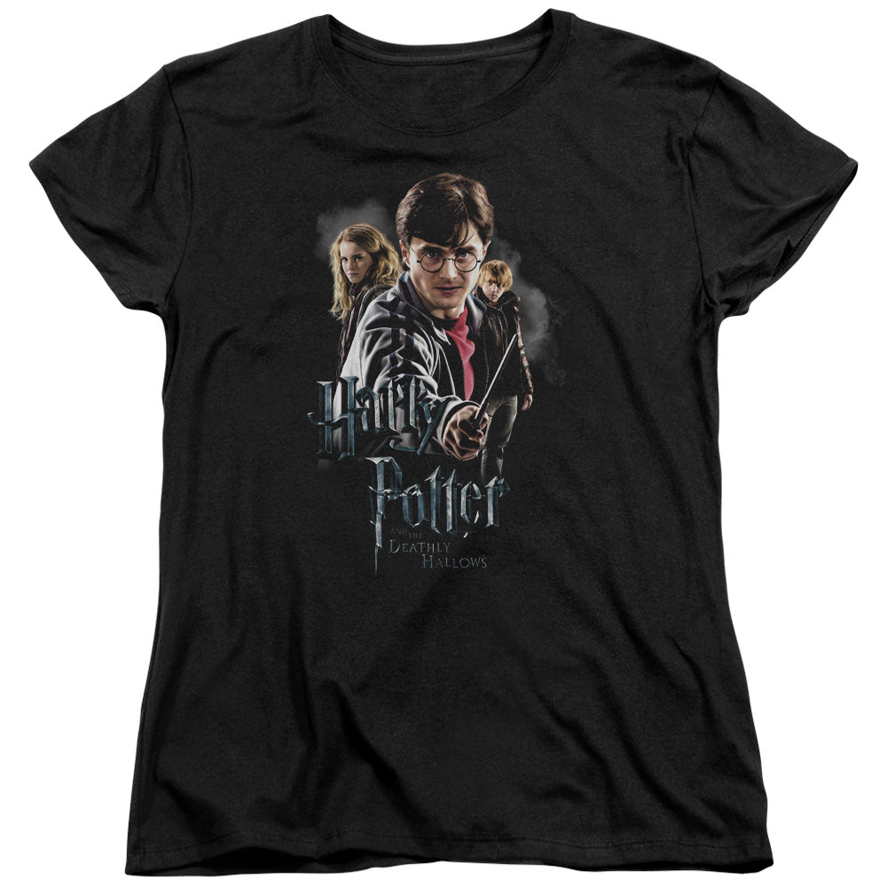 Harry Potter Deathly Hollows Cast Women's 18/1 Cotton Short-Sleeve T-Shirt