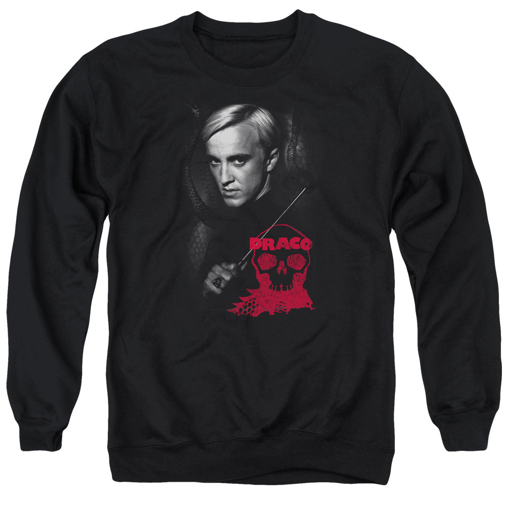 Harry Potter Draco Portrait Men's Crewneck 50 50 Poly Long-Sleeve T-Shirt