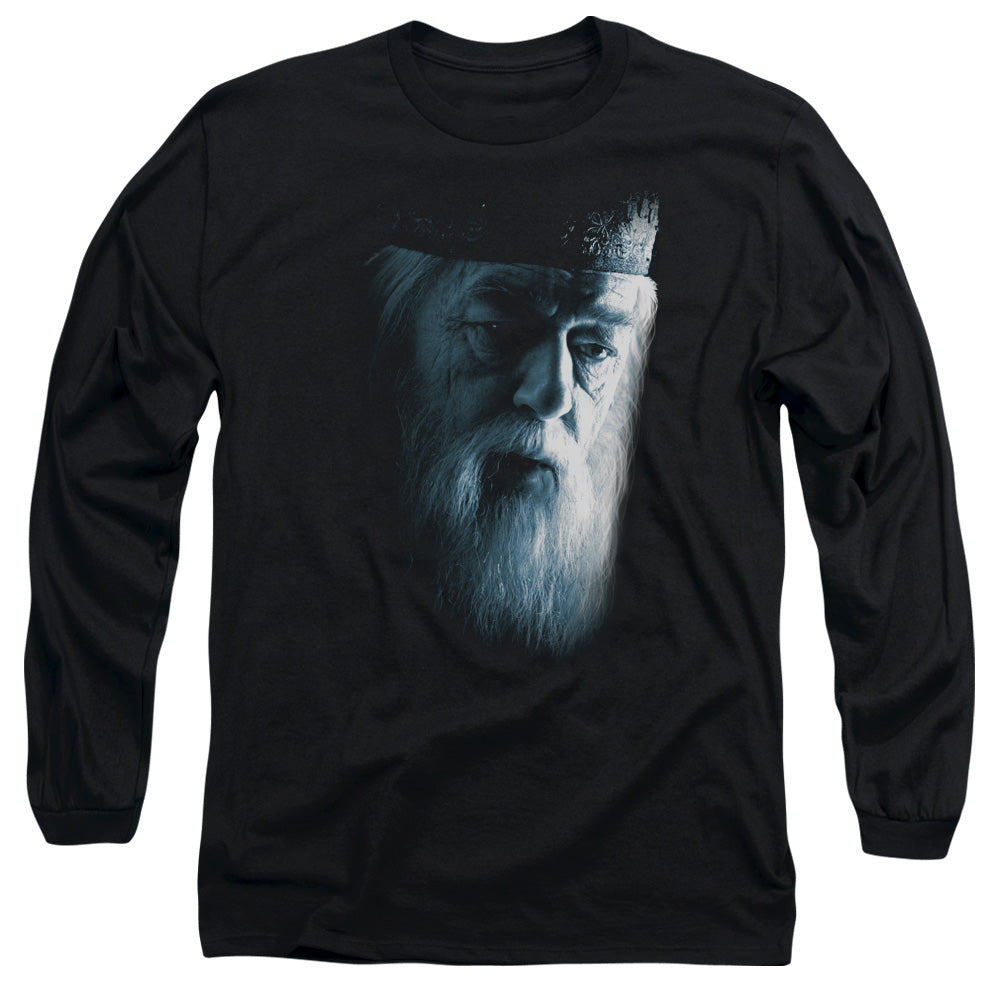 Harry Potter Dumbledore Face Men's 18/1 Cotton Long-Sleeve T-Shirt