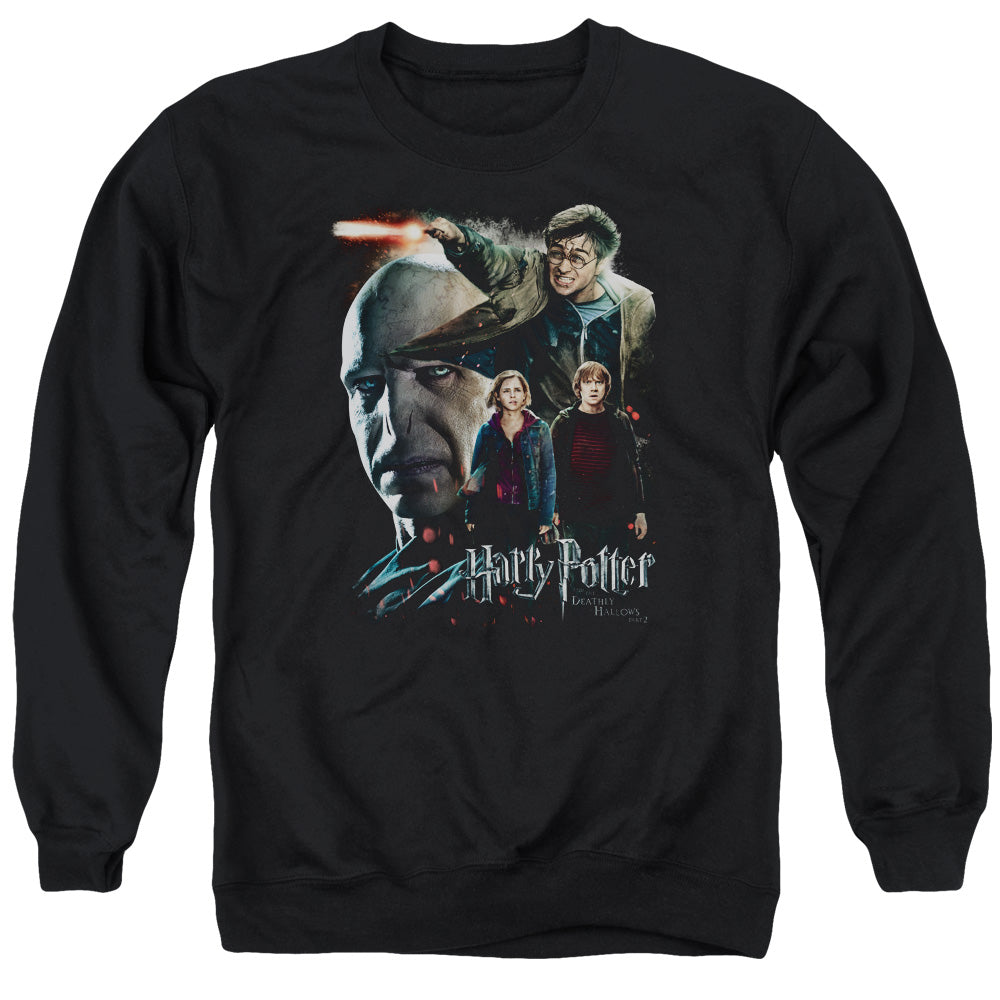 Harry Potter Final Fight Men's Crewneck 50 50 Poly Long-Sleeve T-Shirt