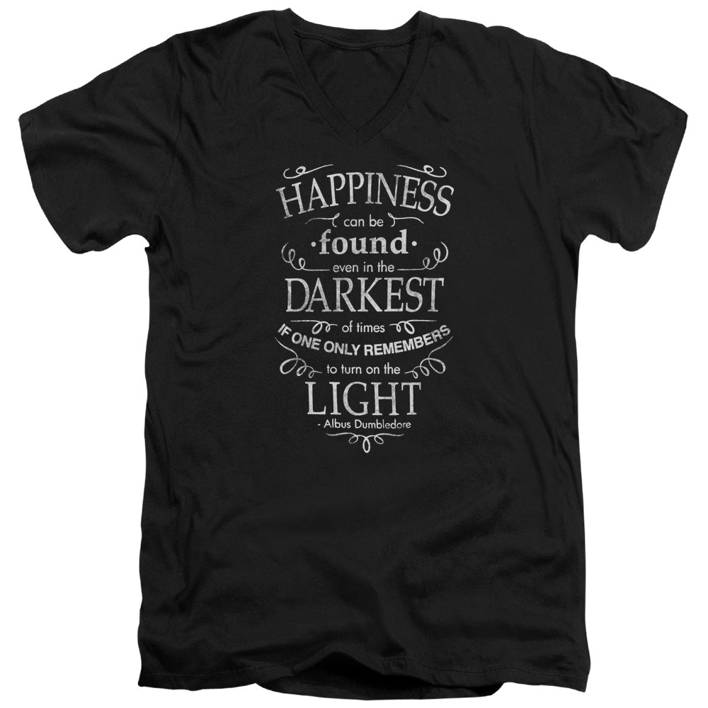 Harry Potter Happiness Men's 30/1 Cotton Slim V-Neck T-Shirt