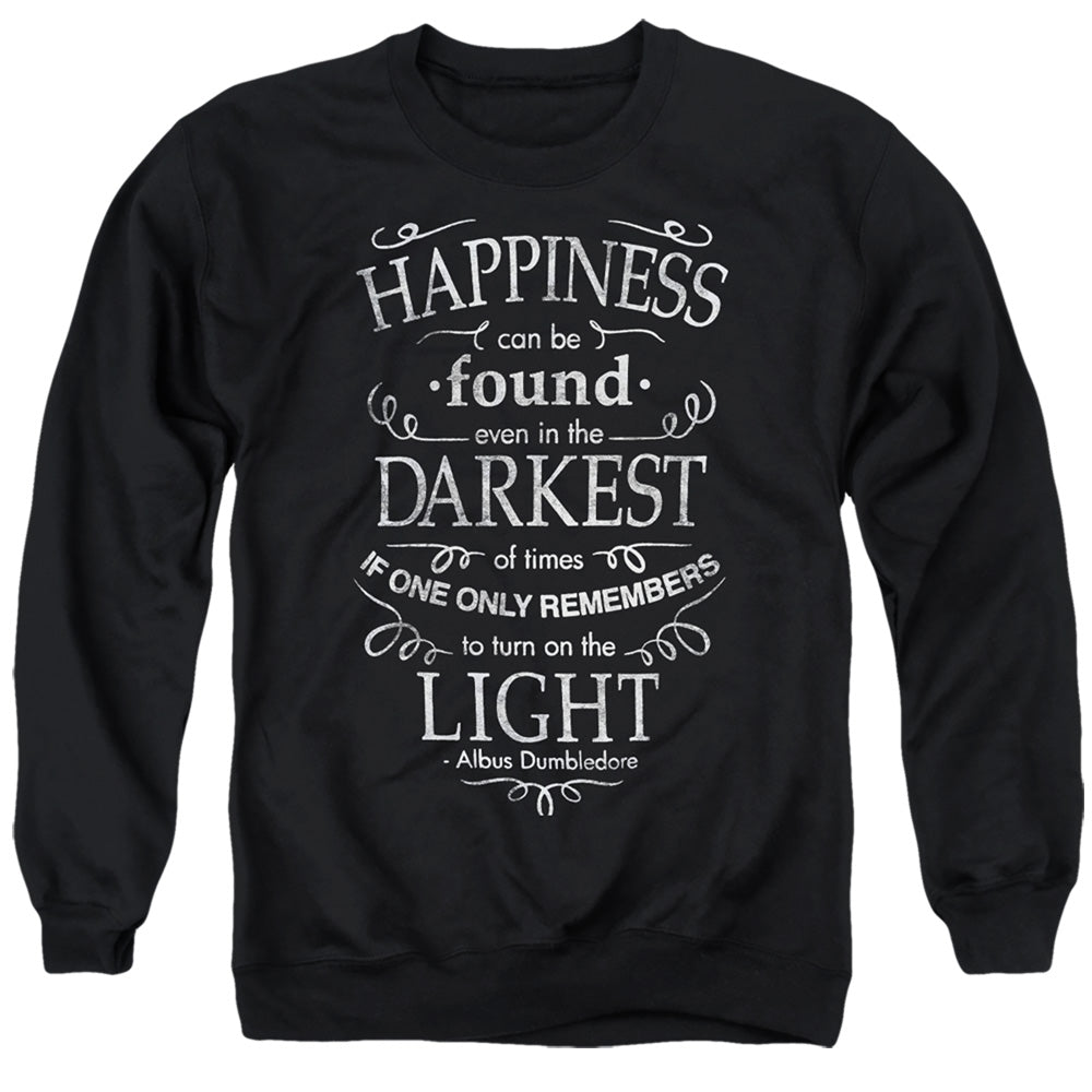 Harry Potter Happiness Men's Crewneck 50 50 Poly Long-Sleeve T-Shirt