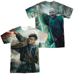 Harry Potter Harry Vs Voldemort Men's Regular Fit Polyester Short-Sleeve T-Shirt