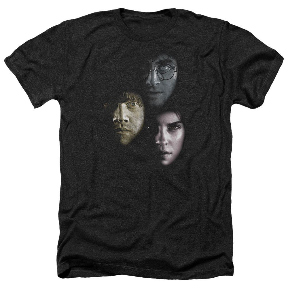 Harry Potter Hero Heads Men's 30/1 Heather 60 40 Poly Short-Sleeve T-Shirt