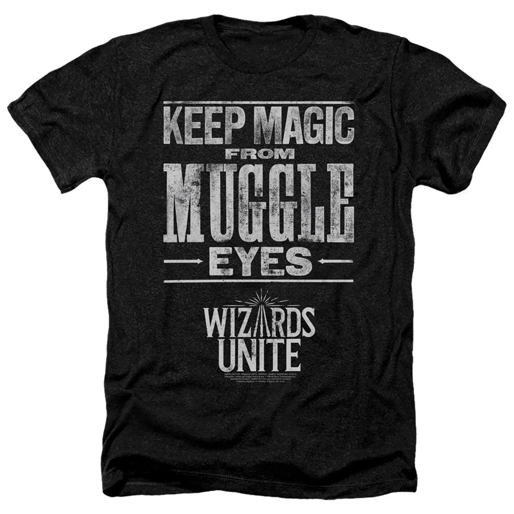 Harry Potter Hidden Magic Men's 30/1 Heather 60 40 Poly Short-Sleeve T-Shirt