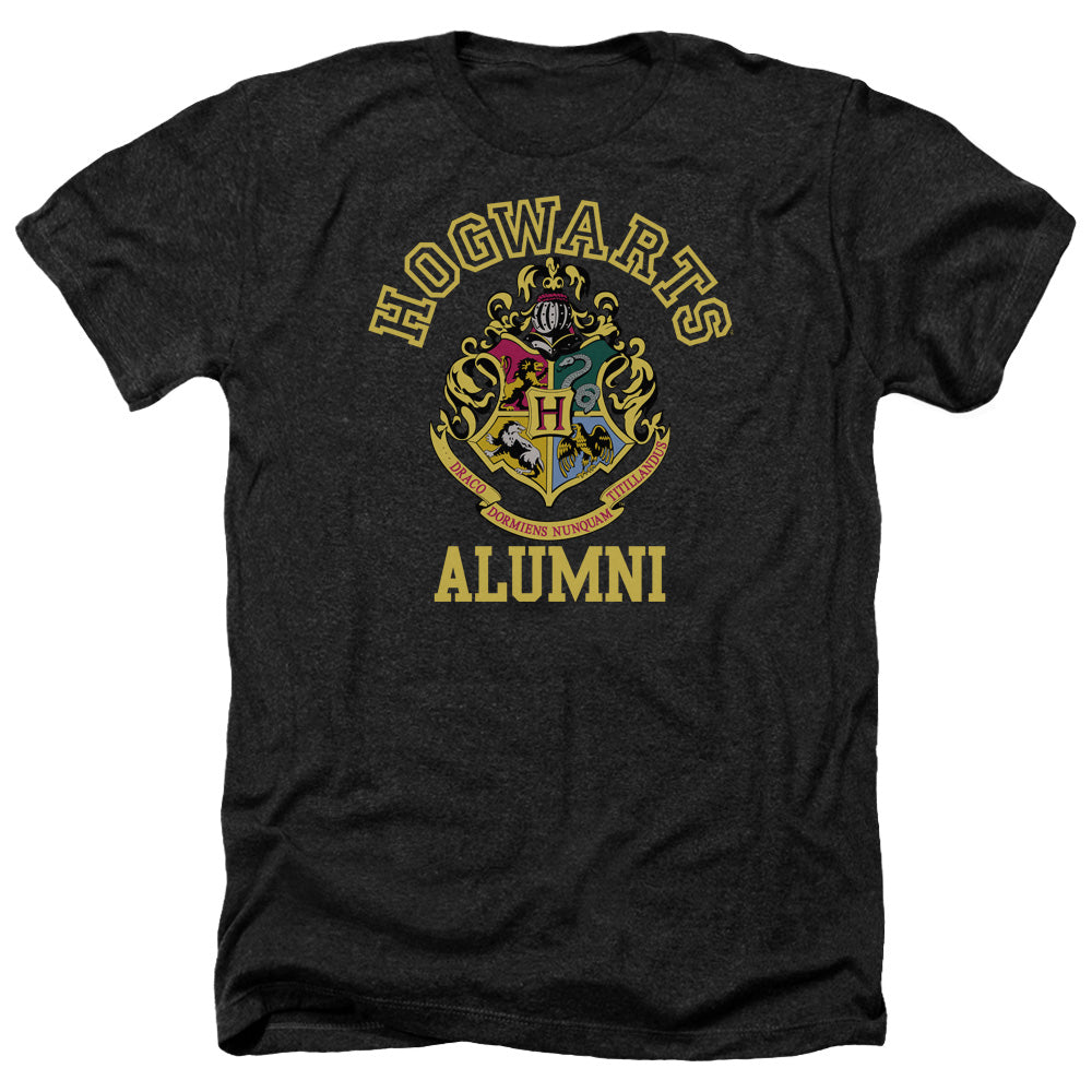 Harry Potter Hogwarts Alumni Crest Men's 30/1 Heather 60 40 Poly Short-Sleeve T-Shirt