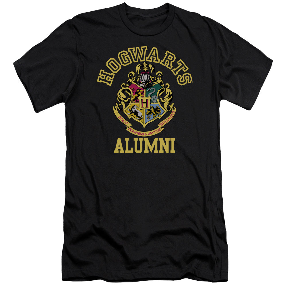 Harry Potter Hogwarts Alumni Crest Men's Ultra-Soft 30/1 Cotton Slim Short-Sleeve T-Shirt