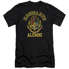 Harry Potter Hogwarts Alumni Crest Men's Ultra-Soft 30/1 Cotton Slim Short-Sleeve T-Shirt