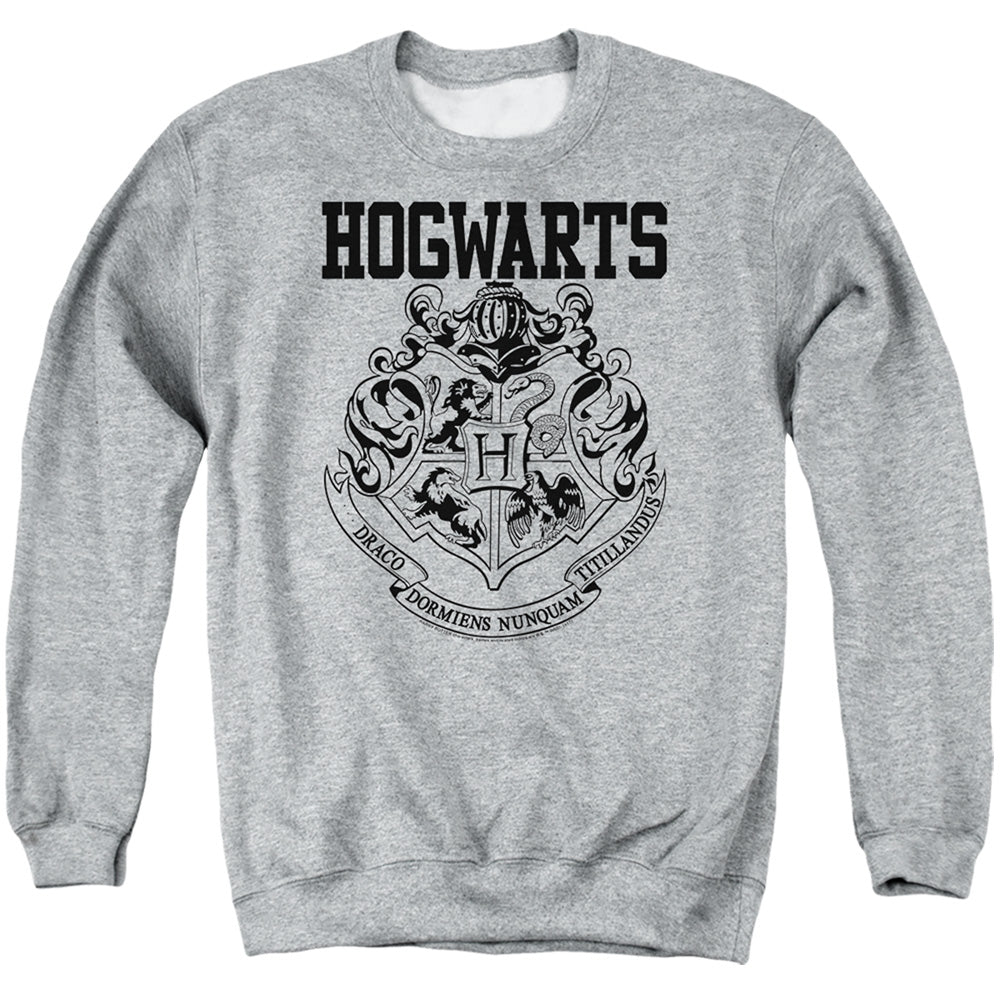 Harry Potter Hogwarts Athletic Men's Crewneck 50 50 Poly Long-Sleeve T-Shirt