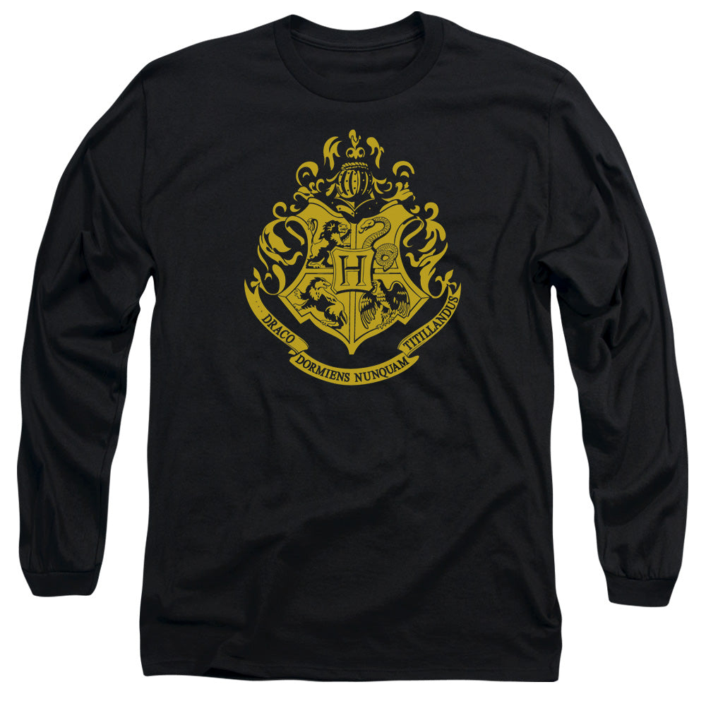 Harry Potter Hogwarts Crest Men's 18/1 Cotton Long-Sleeve T-Shirt