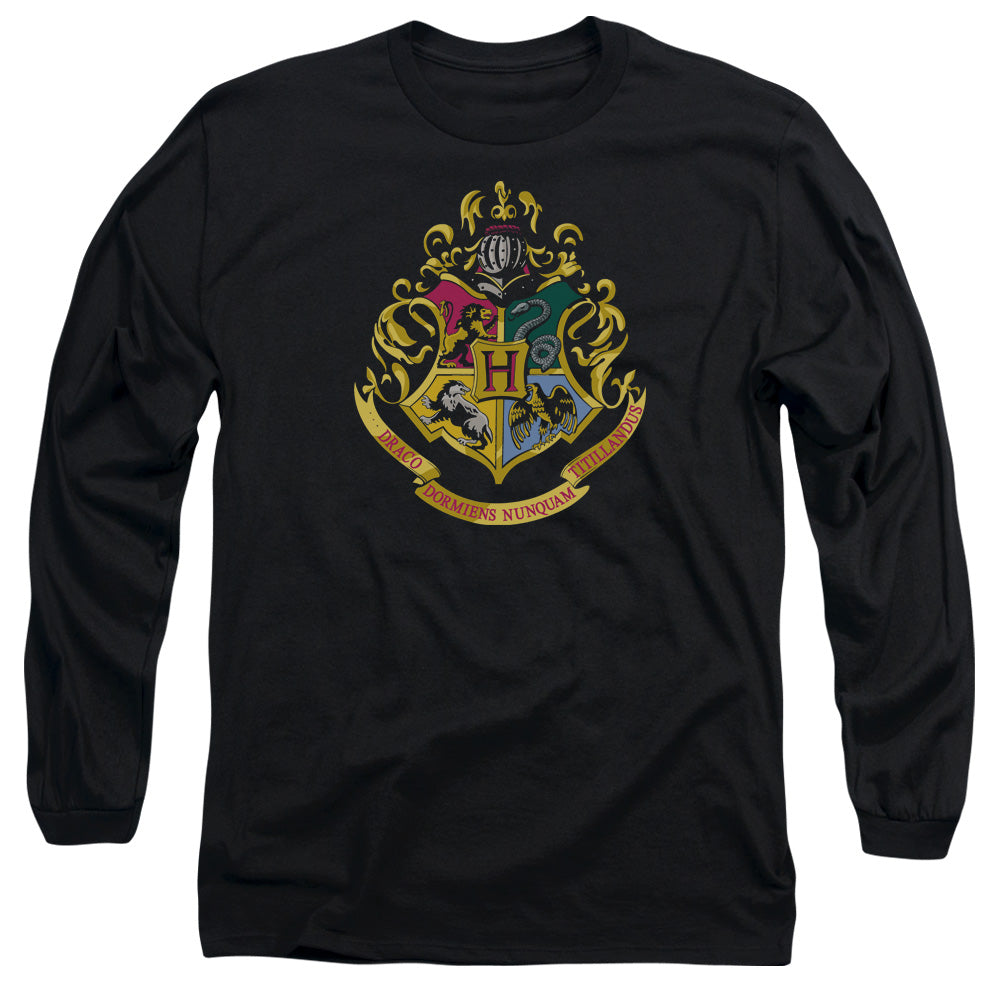 Harry Potter Hogwarts School Crest Men's 18/1 Cotton Long-Sleeve T-Shirt