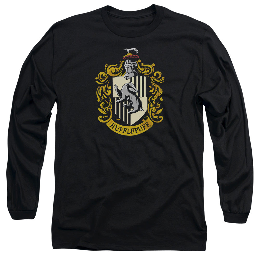 Harry Potter Hufflepuff Crest Men's 18/1 Cotton Long-Sleeve T-Shirt