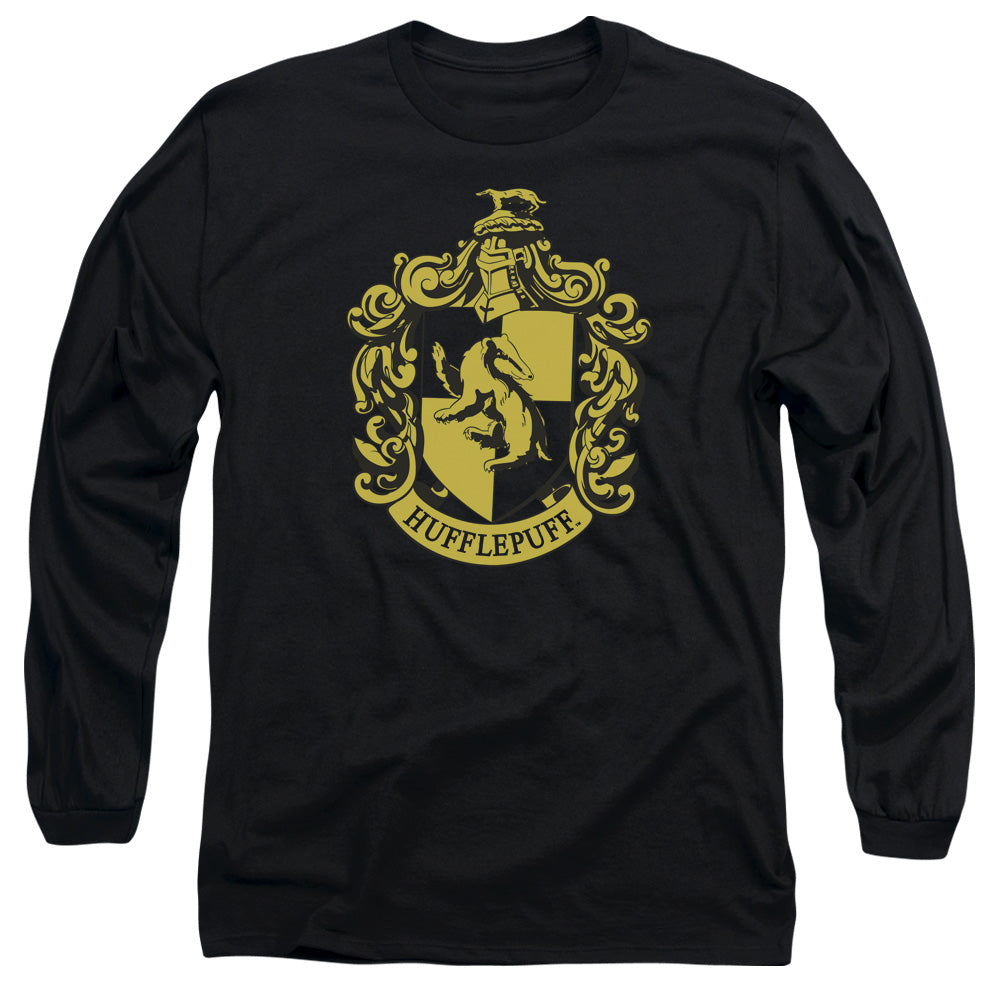 Harry Potter Hufflepuff Crest Men's 18/1 Cotton Long-Sleeve T-Shirt