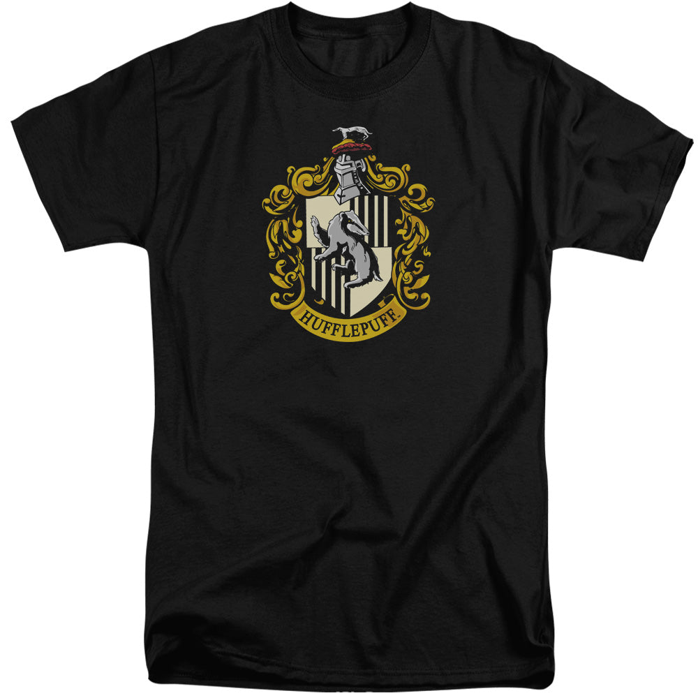 Harry Potter Hufflepuff Crest Men's 18/1 Tall Cotton Short-Sleeve T-Shirt