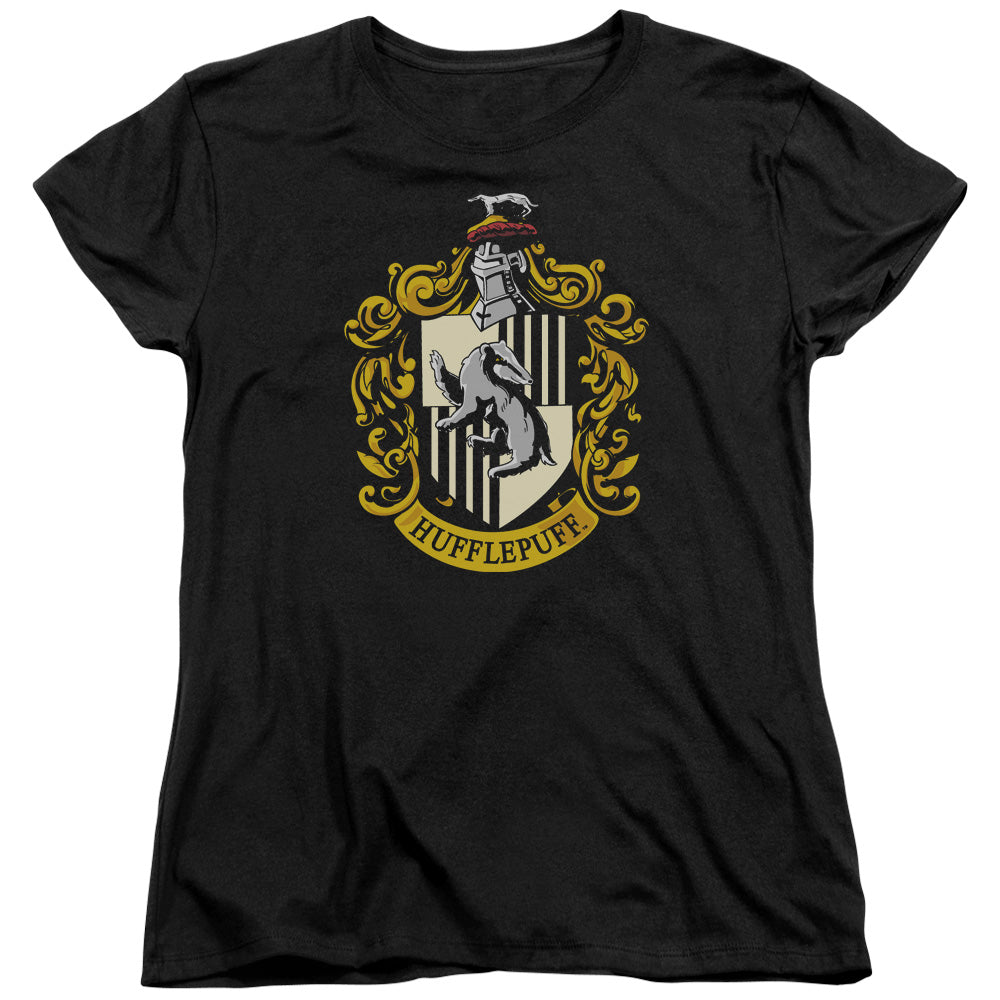 Harry Potter Hufflepuff Crest Women's 18/1 Cotton Short-Sleeve T-Shirt