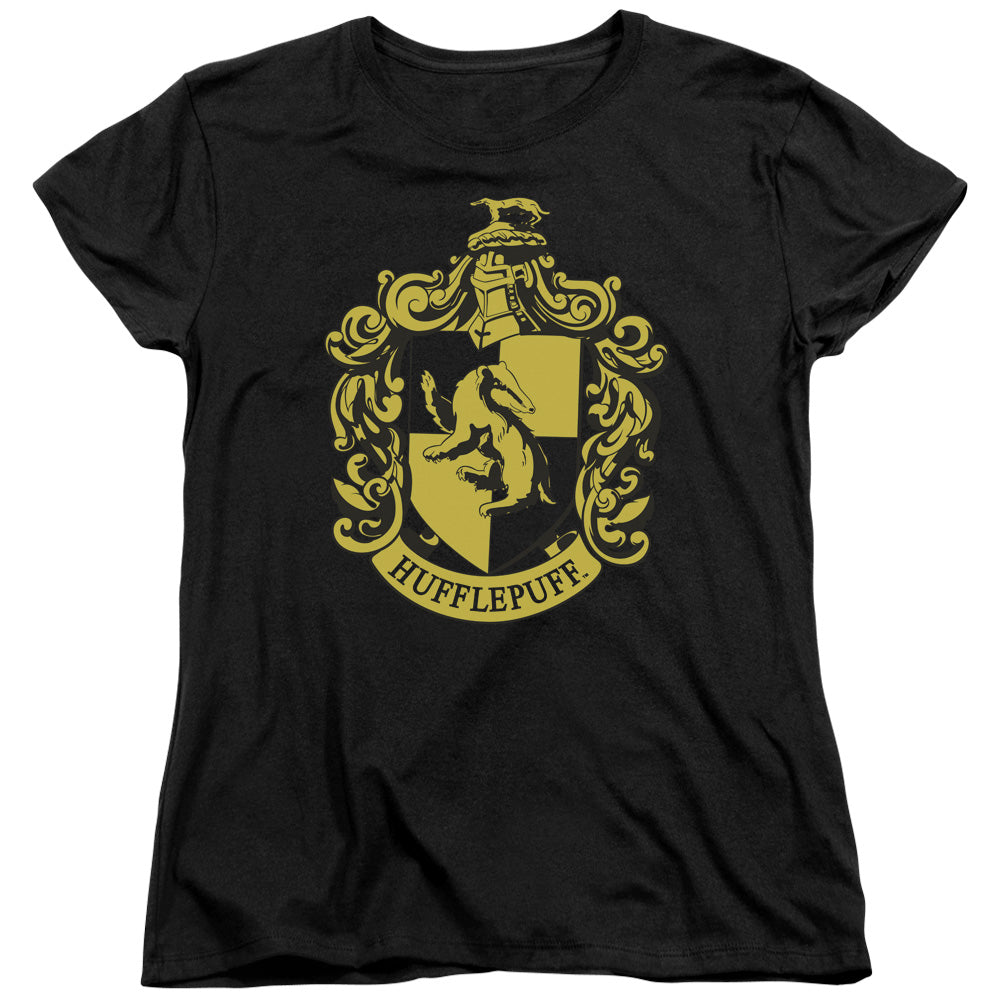 Harry Potter Hufflepuff Crest Women's 18/1 Cotton Short-Sleeve T-Shirt