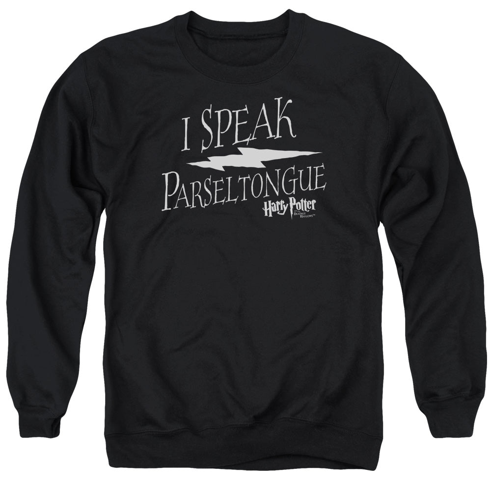 Harry Potter I Speak Parseltongue Men's Crewneck 50 50 Poly Long-Sleeve T-Shirt