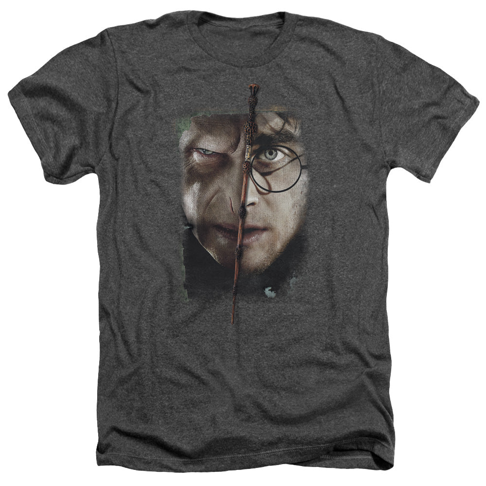 Harry Potter It All Ends Here Men's 30/1 Heather 60 40 Poly Short-Sleeve T-Shirt