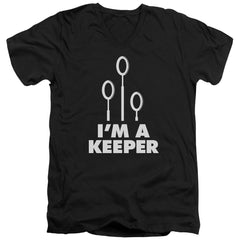 Harry Potter Keeper Men's 30/1 Cotton Slim V-Neck T-Shirt